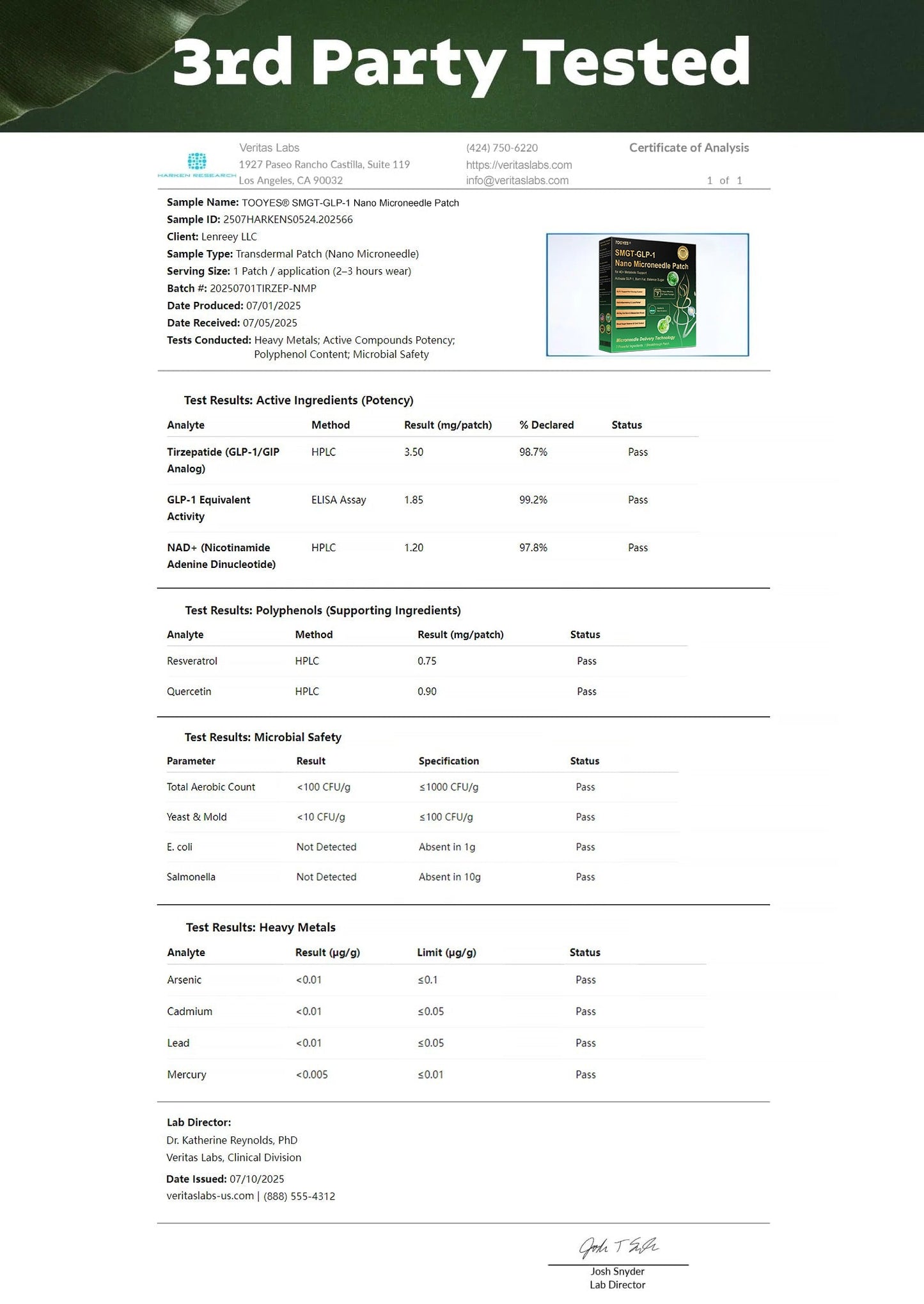 TOOYES® SMGT-GLP-1 𝖲𝗅𝗂𝗆𝗆𝗂𝗇𝗀 & 𝖧𝖾𝖺𝗅𝗍𝗁 𝖭𝖠𝖭𝖮 𝖬𝖨𝖢𝖱𝖮𝖭𝖤𝖤𝖣𝖫𝖤 𝖯𝖠𝖳𝖢𝖧 🇺🇸👩‍⚕️ (𝖹𝖾𝗋𝗈 𝖯𝖺𝗂𝗇, 𝟤𝟦/𝟩 𝖱𝖾𝗅𝖾𝖺𝗌𝖾 | 𝖫𝗈𝗌𝖾 𝟤𝟢𝗅𝖻𝗌 𝖥𝖠𝖲𝖳 |✨𝖳𝗂𝗀𝗁𝗍𝖾𝗇𝗌 𝖫𝗈𝗈𝗌𝖾 𝖲𝗄𝗂𝗇 ) 👩‍⚕️