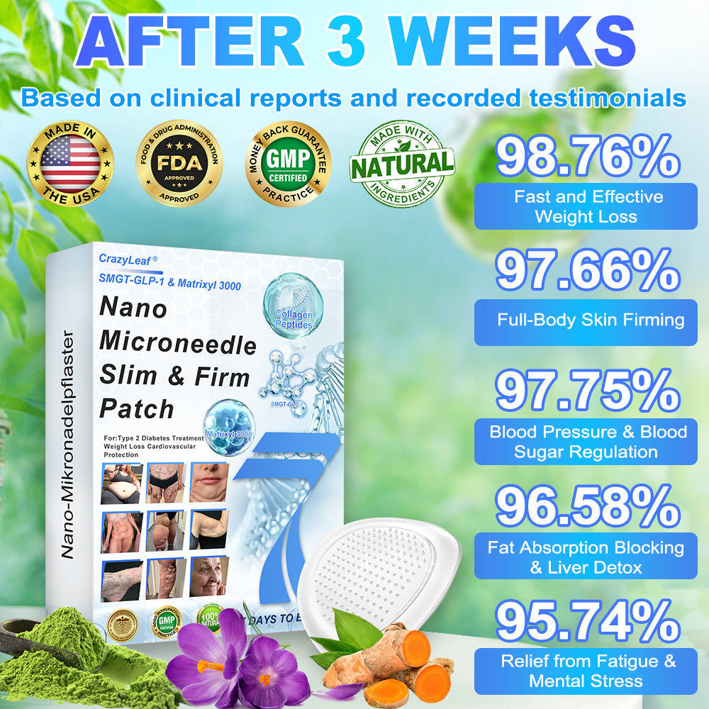 When used together with BuildLeaf® GLP-1 Patch, the effect is boosted by up to 2 times! Purchase now and enjoy a limited-time 70% special discount, helping you achieve your weight loss and health goals faster!