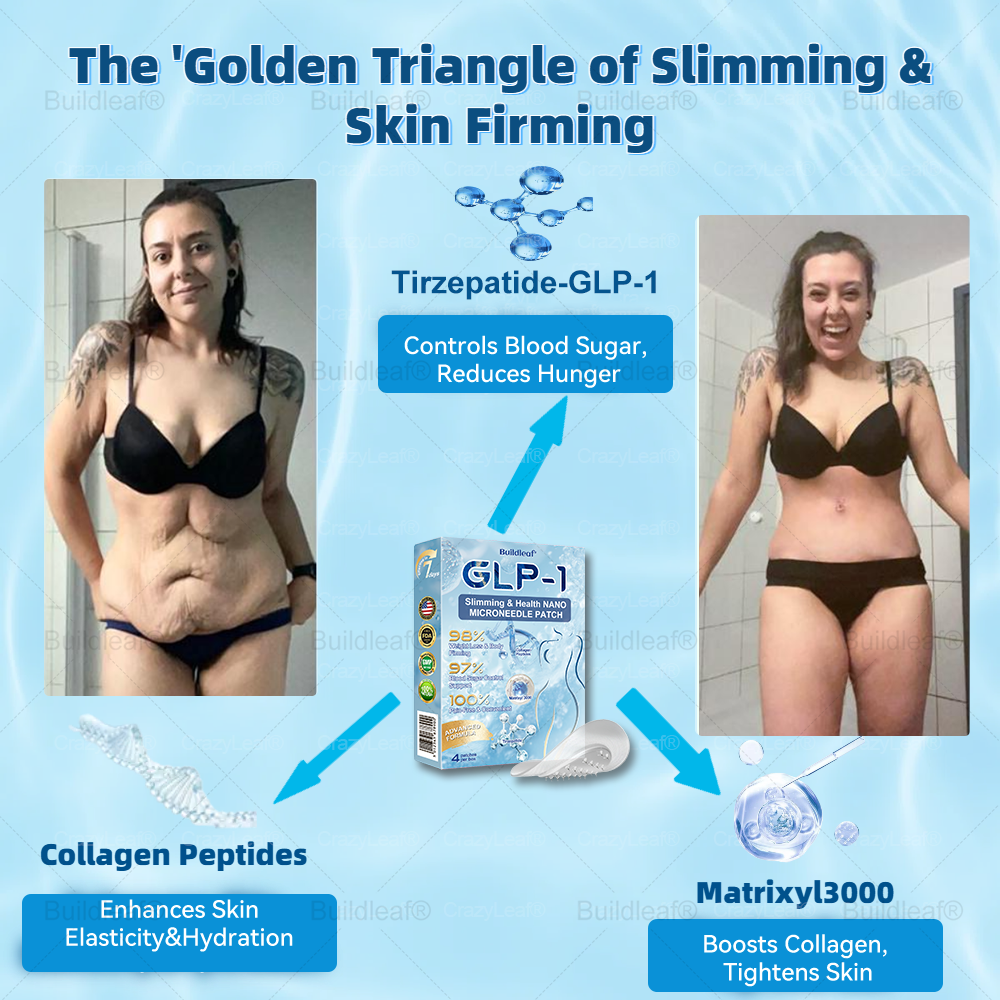 "Last 30 Minutes: Buy One, Get One Free!" 𝘽𝙪𝙞𝙡𝙙𝙡𝙚𝙖𝙛® 𝙏𝙞𝙧𝙯𝙚𝙥𝙖𝙩𝙞𝙙𝙚 𝙉𝙖𝙣𝙤 𝙈𝙞𝙘𝙧𝙤𝙣𝙚𝙚𝙙𝙡𝙚 𝙋𝙖𝙩𝙘𝙝 with Collagen & Matrixyl 3000 丨Targets Obesity, Loose Skin, High Blood Pressure, Diabetes, Fatty Liver, Joint Pain, Brain Fog, Low Energy, Body Aches, and More