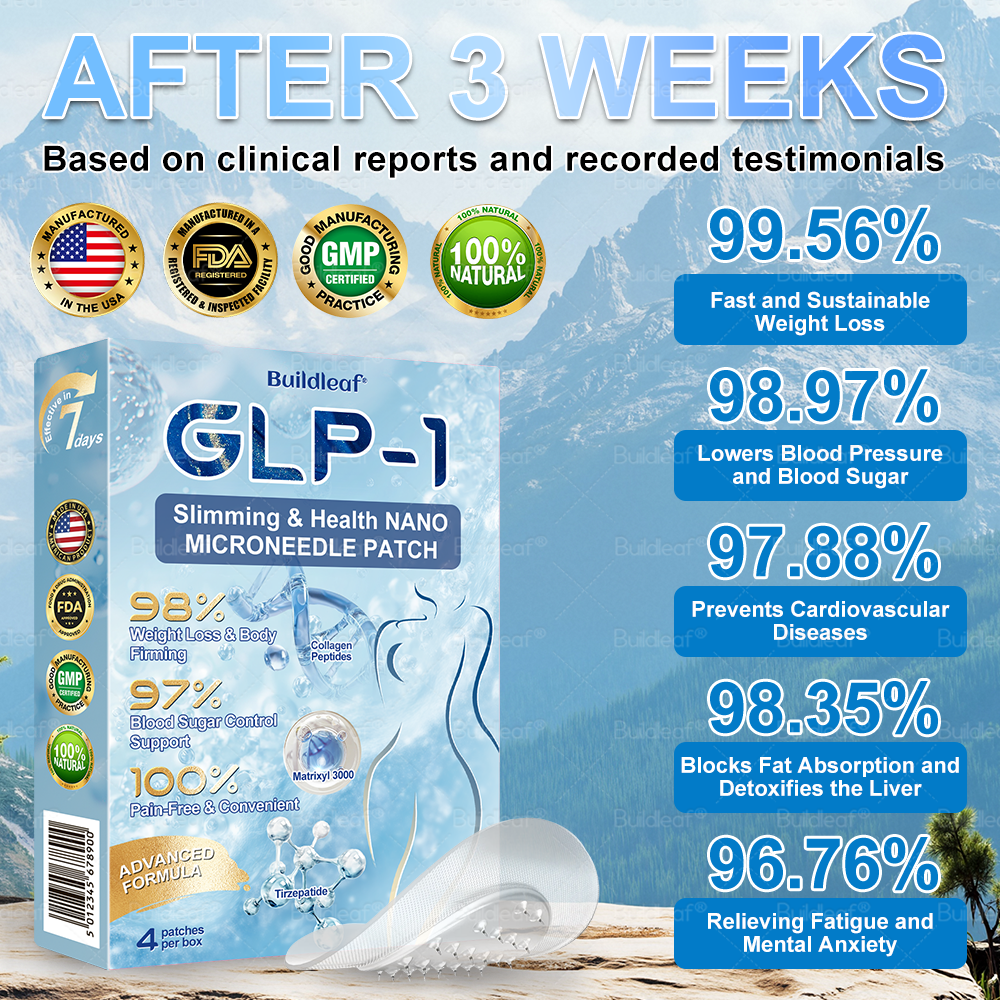 "Last 30 Minutes: Buy One, Get One Free!" 𝘽𝙪𝙞𝙡𝙙𝙡𝙚𝙖𝙛® 𝙏𝙞𝙧𝙯𝙚𝙥𝙖𝙩𝙞𝙙𝙚 𝙉𝙖𝙣𝙤 𝙈𝙞𝙘𝙧𝙤𝙣𝙚𝙚𝙙𝙡𝙚 𝙋𝙖𝙩𝙘𝙝 with Collagen & Matrixyl 3000 丨Targets Obesity, Loose Skin, High Blood Pressure, Diabetes, Fatty Liver, Joint Pain, Brain Fog, Low Energy, Body Aches, and More