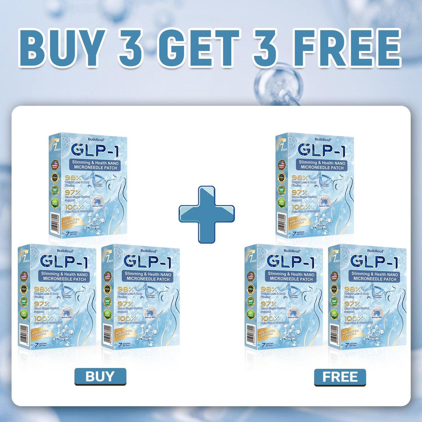 "Last 30 Minutes: Buy One, Get One Free!" 𝘽𝙪𝙞𝙡𝙙𝙡𝙚𝙖𝙛® 𝙏𝙞𝙧𝙯𝙚𝙥𝙖𝙩𝙞𝙙𝙚 𝙉𝙖𝙣𝙤 𝙈𝙞𝙘𝙧𝙤𝙣𝙚𝙚𝙙𝙡𝙚 𝙋𝙖𝙩𝙘𝙝 with Collagen & Matrixyl 3000 丨Targets Obesity, Loose Skin, High Blood Pressure, Diabetes, Fatty Liver, Joint Pain, Brain Fog, Low Energy, Body Aches, and More