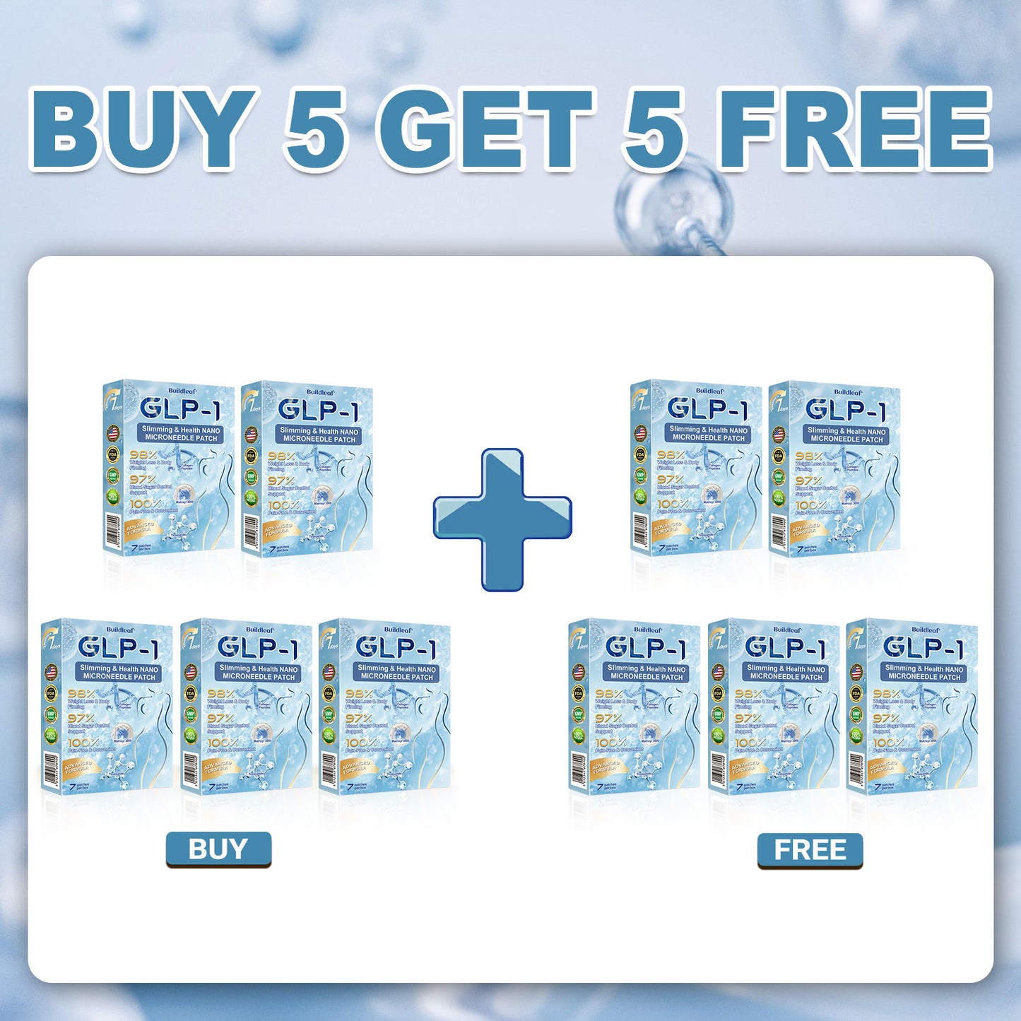 "Last 30 Minutes: Buy One, Get One Free!" 𝘽𝙪𝙞𝙡𝙙𝙡𝙚𝙖𝙛® 𝙏𝙞𝙧𝙯𝙚𝙥𝙖𝙩𝙞𝙙𝙚 𝙉𝙖𝙣𝙤 𝙈𝙞𝙘𝙧𝙤𝙣𝙚𝙚𝙙𝙡𝙚 𝙋𝙖𝙩𝙘𝙝 with Collagen & Matrixyl 3000 丨Targets Obesity, Loose Skin, High Blood Pressure, Diabetes, Fatty Liver, Joint Pain, Brain Fog, Low Energy, Body Aches, and More