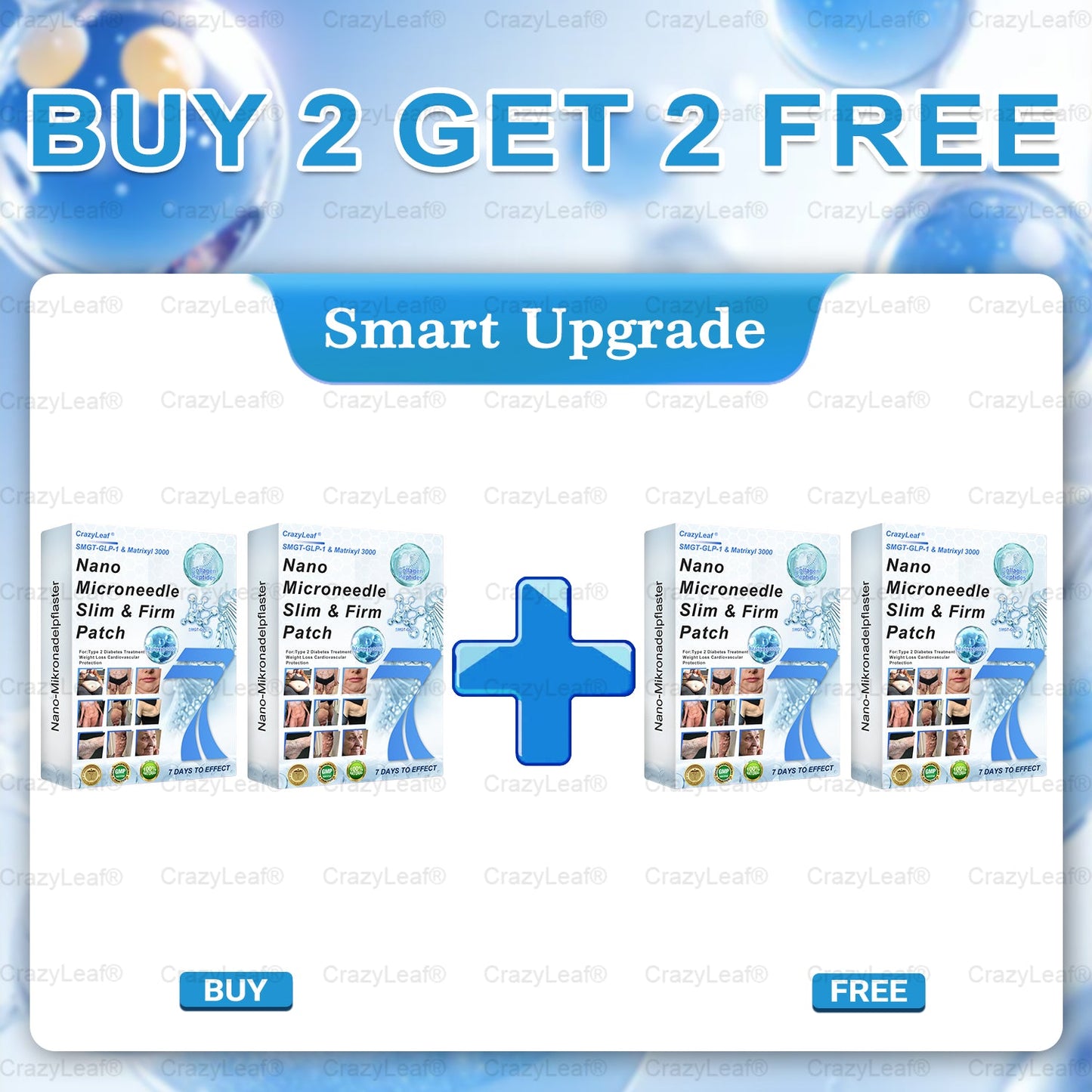 When used together with BuildLeaf® GLP-1 Patch, the effect is boosted by up to 2 times! Purchase now and enjoy a limited-time 70% special discount, helping you achieve your weight loss and health goals faster!